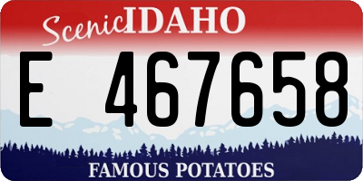 ID license plate E467658