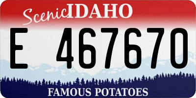 ID license plate E467670