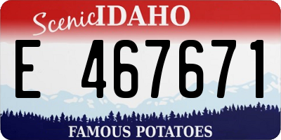 ID license plate E467671