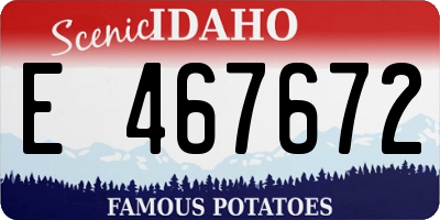 ID license plate E467672