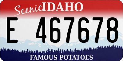 ID license plate E467678
