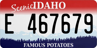 ID license plate E467679