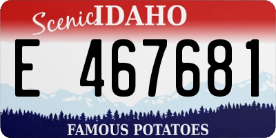 ID license plate E467681