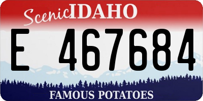ID license plate E467684