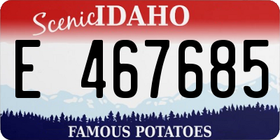 ID license plate E467685