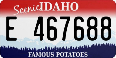 ID license plate E467688