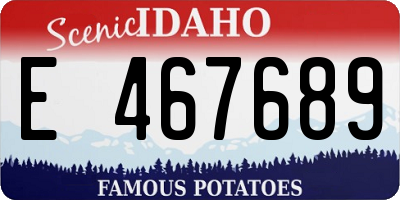 ID license plate E467689