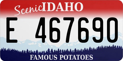ID license plate E467690