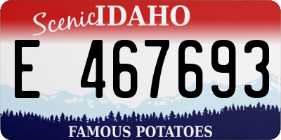 ID license plate E467693