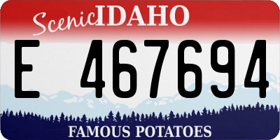 ID license plate E467694