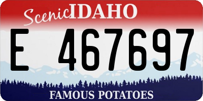ID license plate E467697