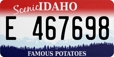 ID license plate E467698