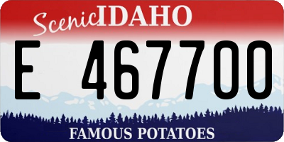 ID license plate E467700