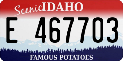 ID license plate E467703