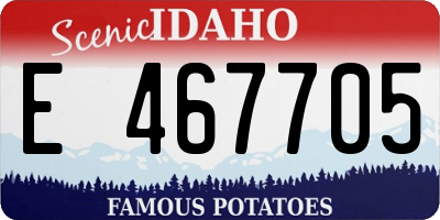 ID license plate E467705