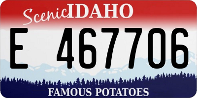 ID license plate E467706