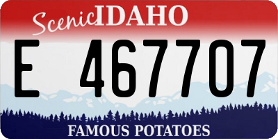 ID license plate E467707
