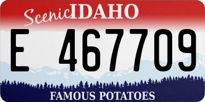 ID license plate E467709