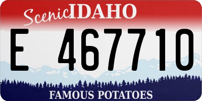 ID license plate E467710