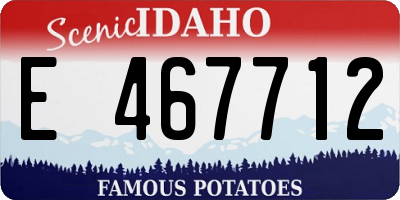 ID license plate E467712