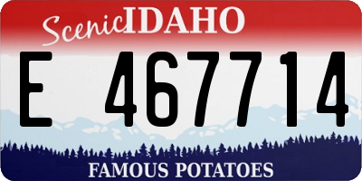 ID license plate E467714