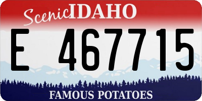 ID license plate E467715