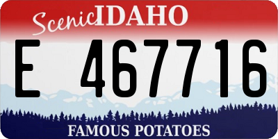 ID license plate E467716