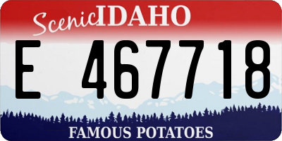 ID license plate E467718