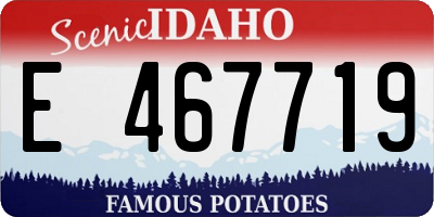 ID license plate E467719