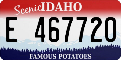 ID license plate E467720