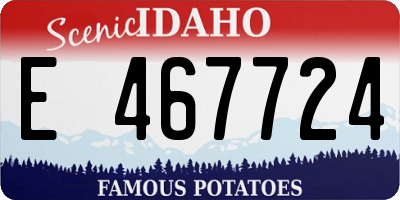 ID license plate E467724
