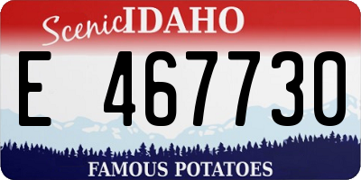 ID license plate E467730