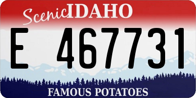 ID license plate E467731
