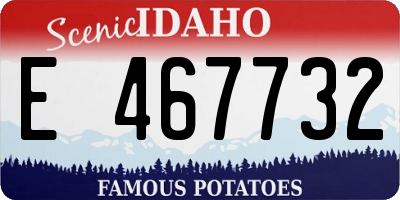 ID license plate E467732