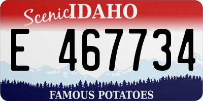 ID license plate E467734