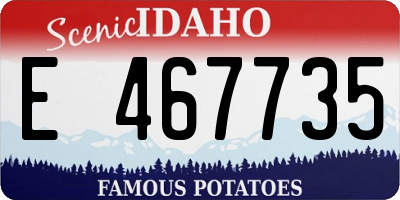 ID license plate E467735