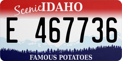 ID license plate E467736