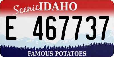 ID license plate E467737