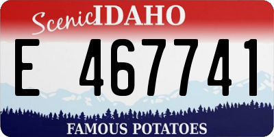 ID license plate E467741