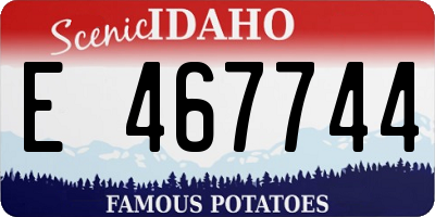 ID license plate E467744