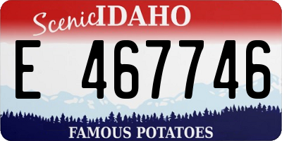 ID license plate E467746
