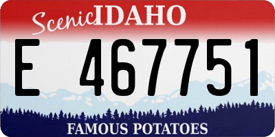 ID license plate E467751