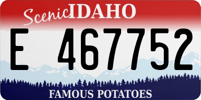 ID license plate E467752