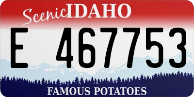 ID license plate E467753