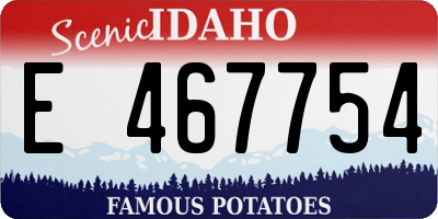 ID license plate E467754