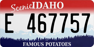 ID license plate E467757