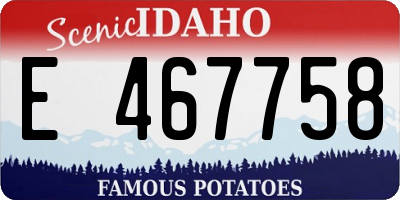 ID license plate E467758