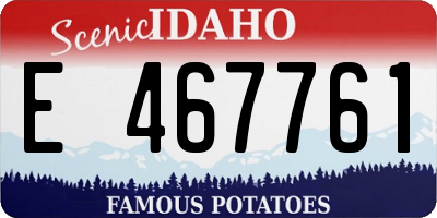 ID license plate E467761