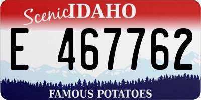 ID license plate E467762