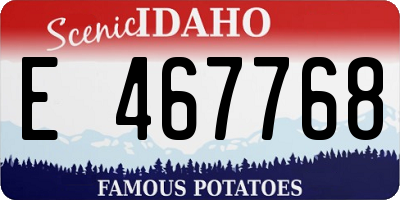 ID license plate E467768